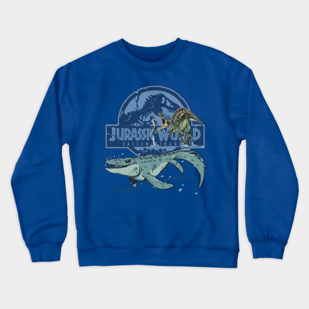 The Colossal Swimming Creature Crewneck Sweatshirt by WorldDinosaurs